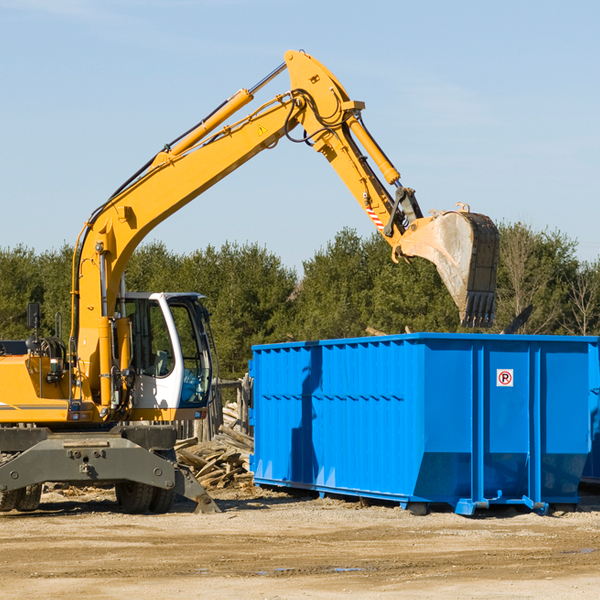 what size residential dumpster rentals are available in Greens Fork Indiana